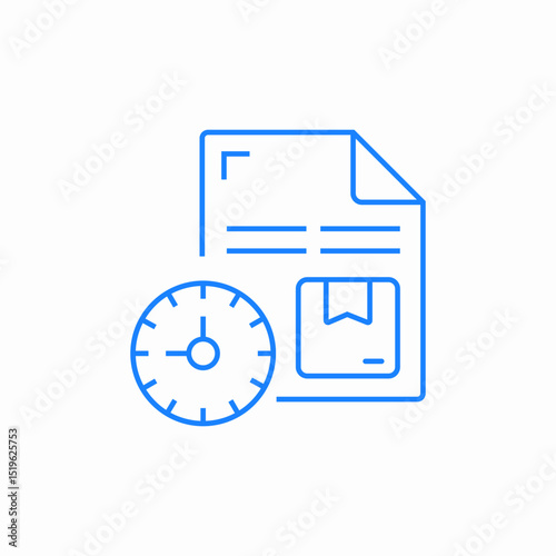 cargo delivery schedule icon sign vector