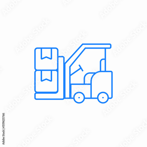 cargo forklift icon sign vector