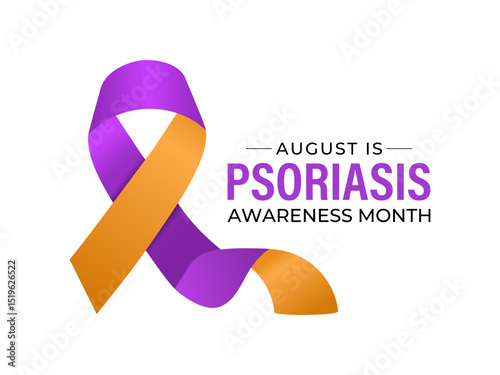 Psoriasis Awareness Month. Raise awareness. Medical concept. Symptoms include red, flaky skin patches covered in silvery scales. Creating for web banner, cards, prints, social media, poster. Vector.