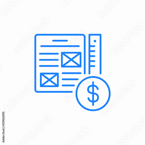 design cost icon sign vector