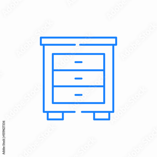 drawer storage icon sign vector