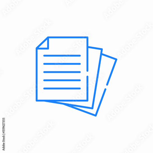 document sheets icon sign vector