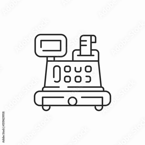 cash register icon sign vector