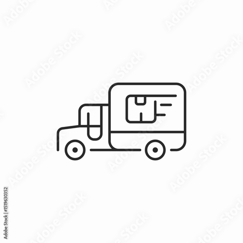 delivery truck lorry icon sign vector