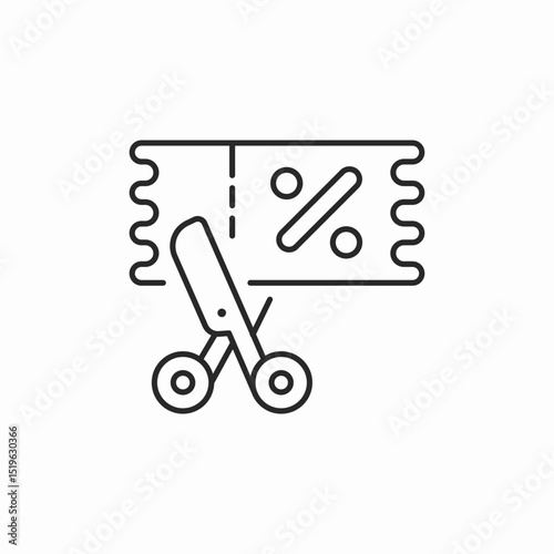 discount coupon cut scissors icon sign vector