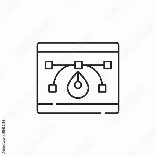 graphic design app icon sign vector