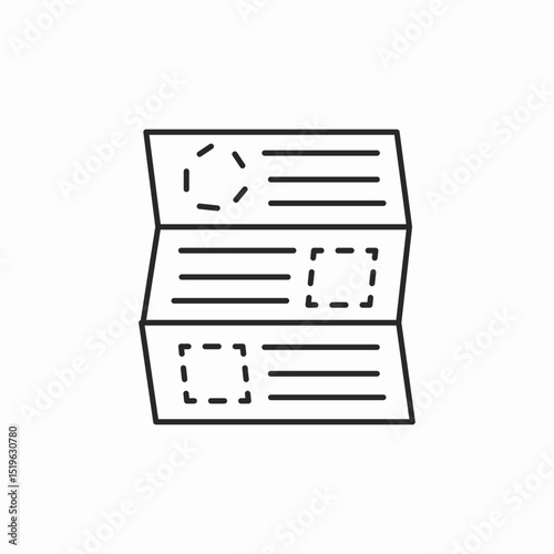 leaflet paper icon sign vector