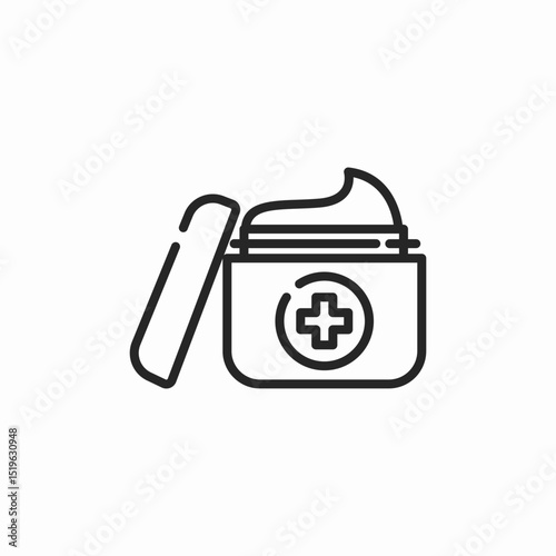 medicine cream icon sign vector
