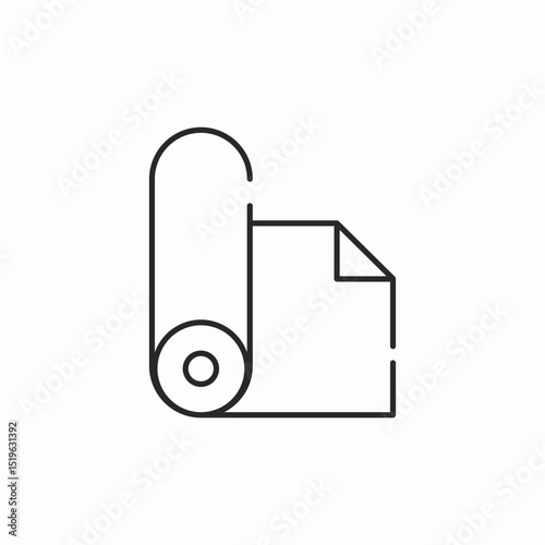 paper roll icon sign vector