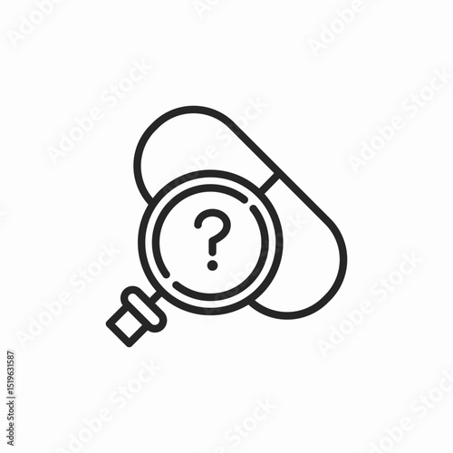 pills search icon sign vector