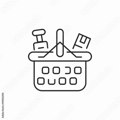 shopping basket icon sign vector