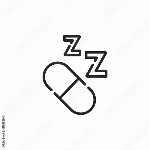 sleeping pills icon sign vector