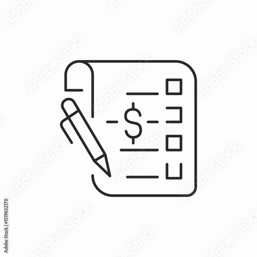 shopping list icon sign vector