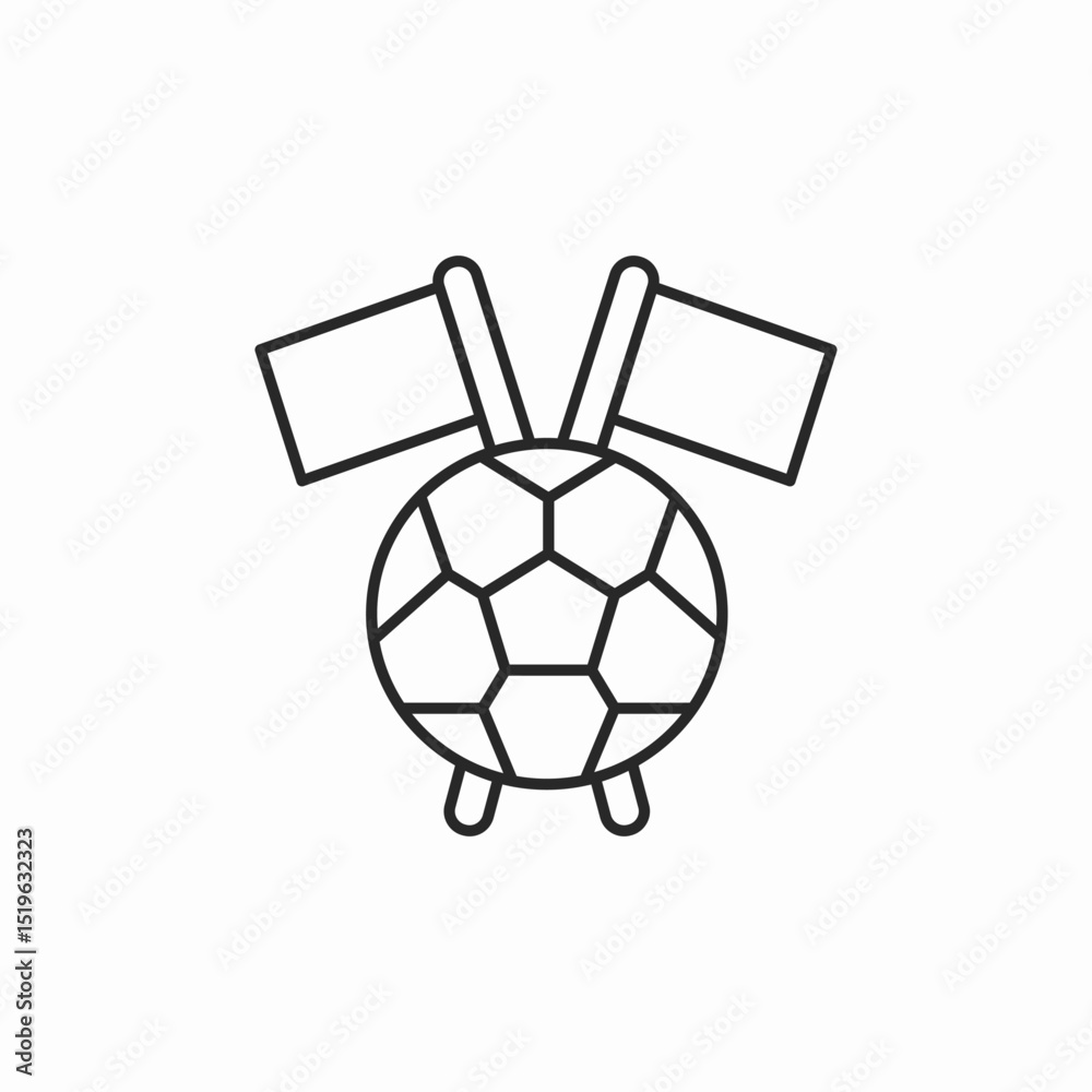 Fototapeta premium soccer match versus icon sign vector
