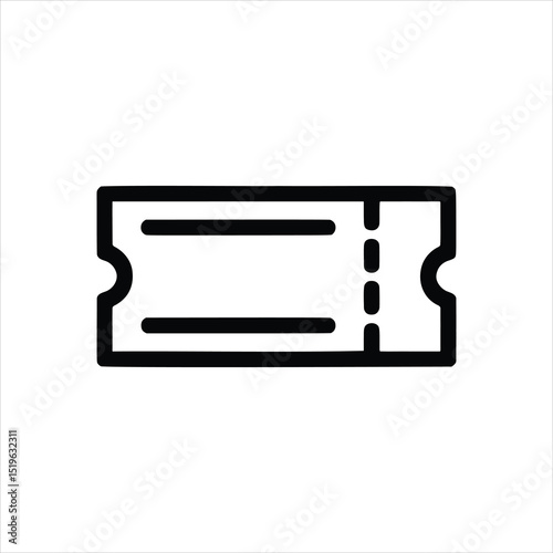 Voucher Coupon Icon - Monochrome Discount Ticket Vector