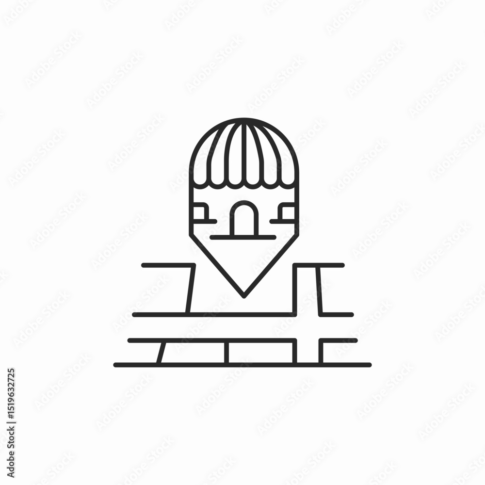 Fototapeta premium store location map icon sign vector