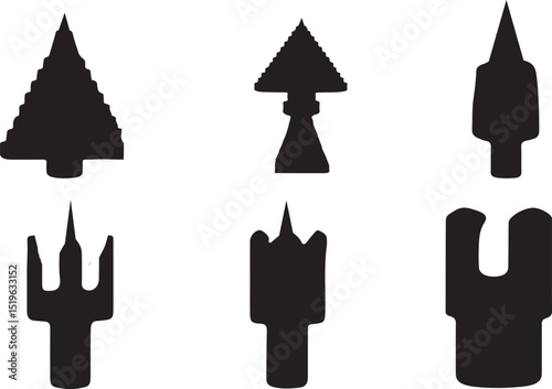 Set of Metal Drill Bits Isolated on White Background.