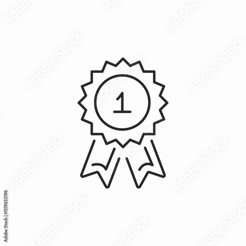 winner badge ribbon icon sign vector