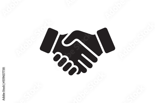 agreement icon silhouette vector with white background