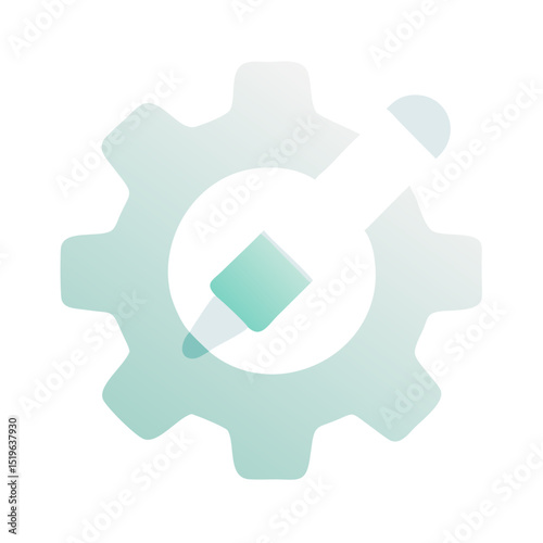 Color picker gear icon in pastel green gradient