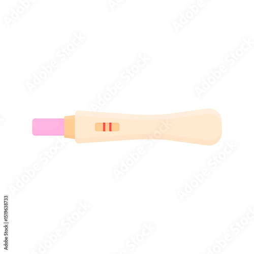 Positive pregnancy test. Good news about a new addition to the family. Minimalistic vector illustration pregnancy test with two strips