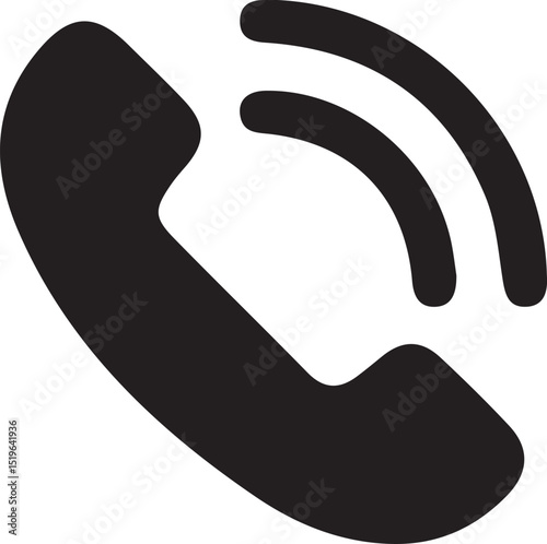 Telephone handset icon. Vector illustration. Flat design style eps 10