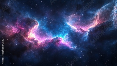 Colorful cosmic nebula
