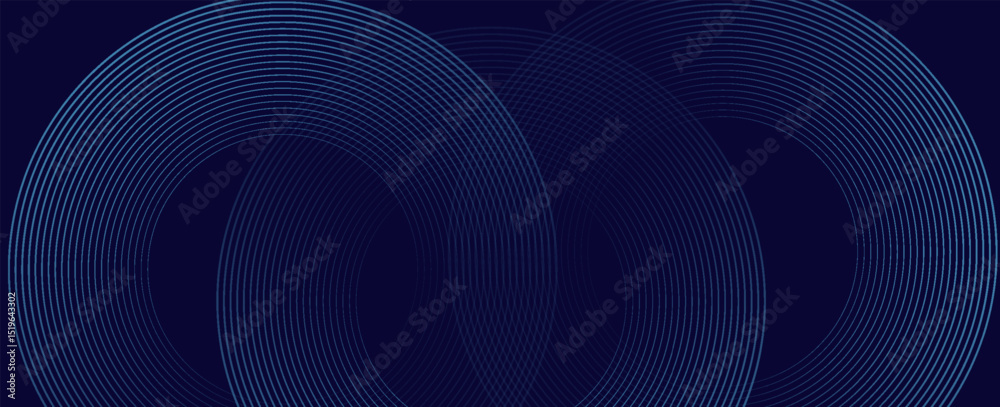 Modern dark blue abstract horizontal banner background with glowing geometric lines.Suitable for covers, brochures, presentations, flyers. vector.