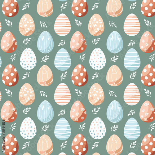 AI-generated easter eggs pattern in spring colors