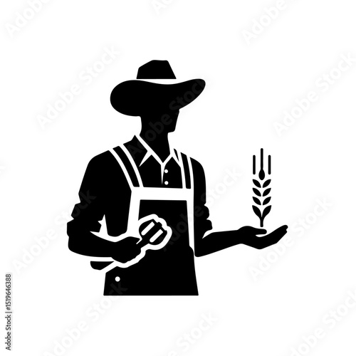 farmer silhouette