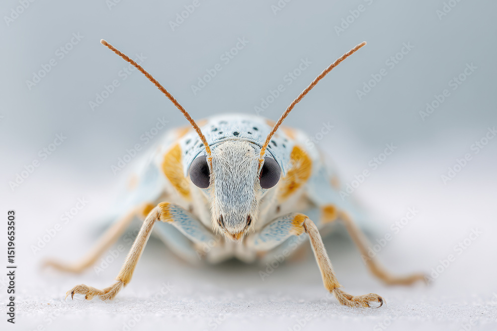 Fototapeta premium closeup portrait of colorful insect emphasizing intricate details and textures