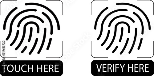template illustration of fingerprint verification