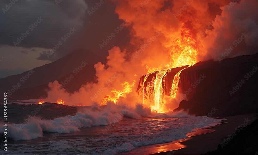 Fototapeta premium burning fire in the forest