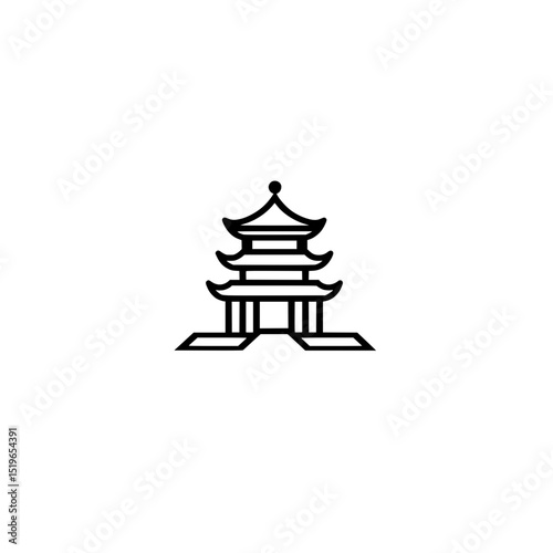 Chinese cultural temple icon
