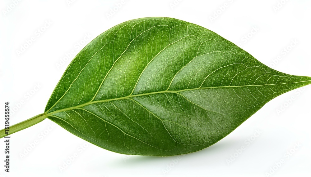 Obraz premium green leaf isolated on white background