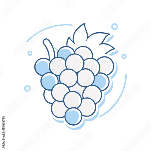 Grapes bunch, symbolizing viticulture, harvest, and organic fruit farming.