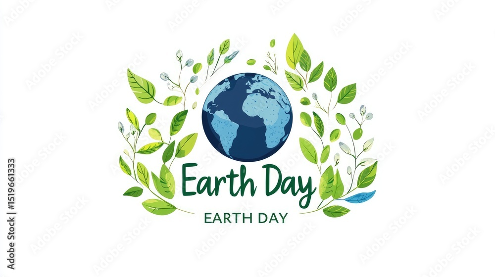 Fototapeta premium Earth Day logo