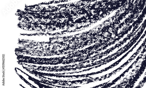 Grungy crayon smear, black chalk. Vector backdrop