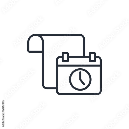 schedule icon. vector.Editable stroke.linear style sign for use web design,logo.Symbol illustration.