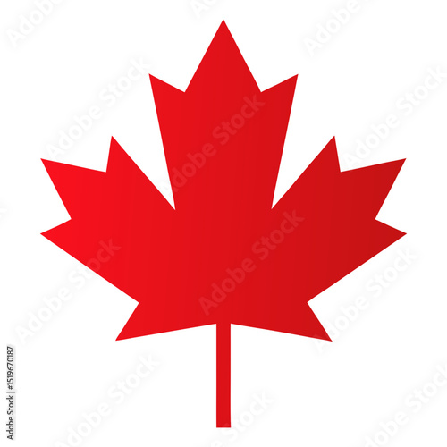 flat design canada flag maple leaf icon vector illustration