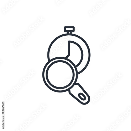 time tracking icon. vector.Editable stroke.linear style sign for use web design,logo.Symbol illustration.