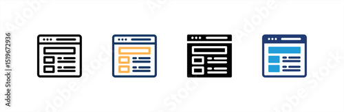 Banner icon set multiple style collection. Vector illustration.