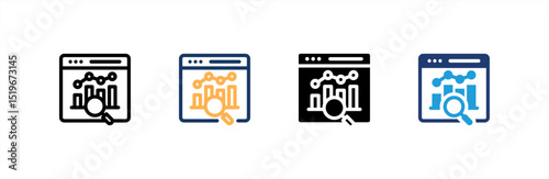 Insight icon set multiple style collection. Vector illustration.