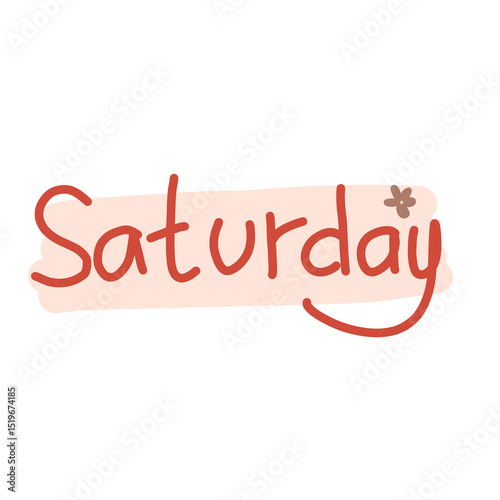 Name day cute ilustration isolated background.lettering handdrawn art