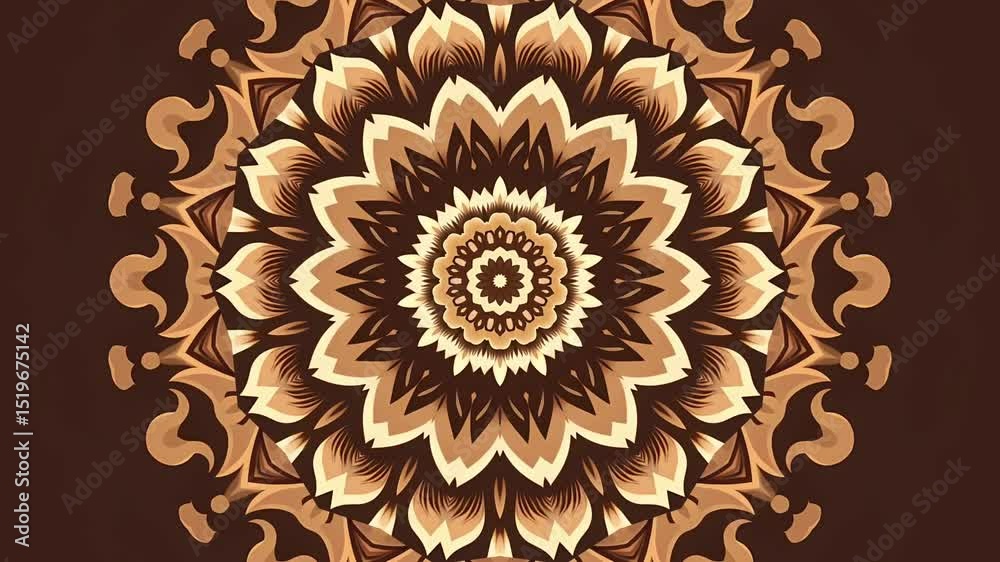 Gold bridal bliss kaleidoscope classic, evolving kaleidoscopic animation with delicate hues, ideal for wedding intros and photo montages