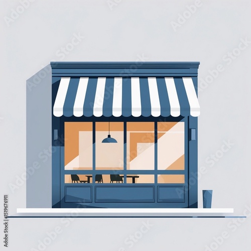 illustration restaurant building