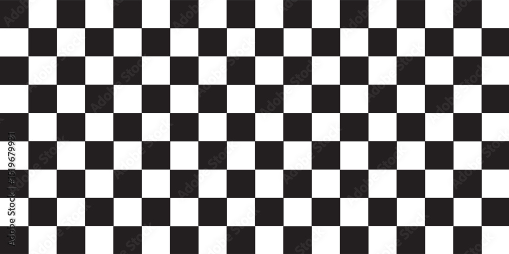 Fototapeta premium Black and white checkered pattern, Checkerboard seamless pattern