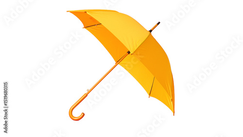 yellow umbrella isolated on white