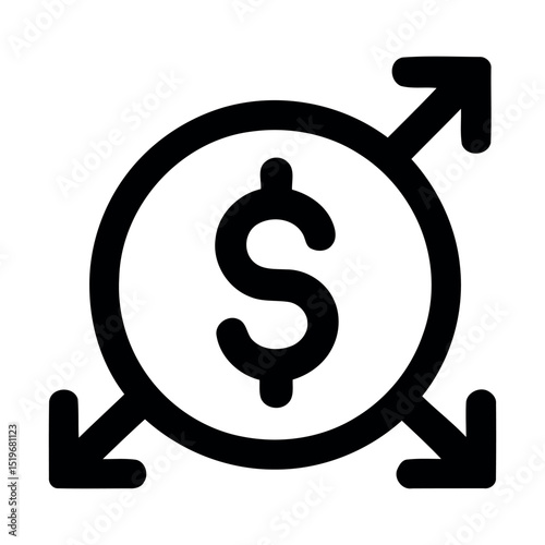 Icon depicting money transfer or exchange.
