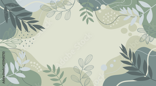 Spring background with beautiful. Hand drawn colourful art background design.